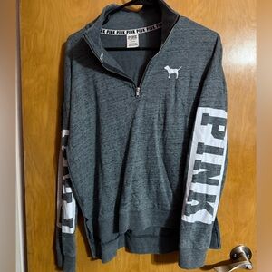 PINK Victoria's Secret Gray Quarter-Zip Men's Sweater